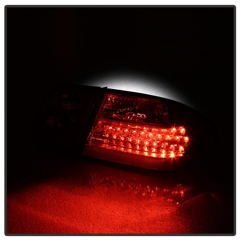 Xtune Mercedes Benz W210 E-Class 96-02 LED Tail Lights Red Clear ALT-CL-MBW210-LED-RC SPYDER