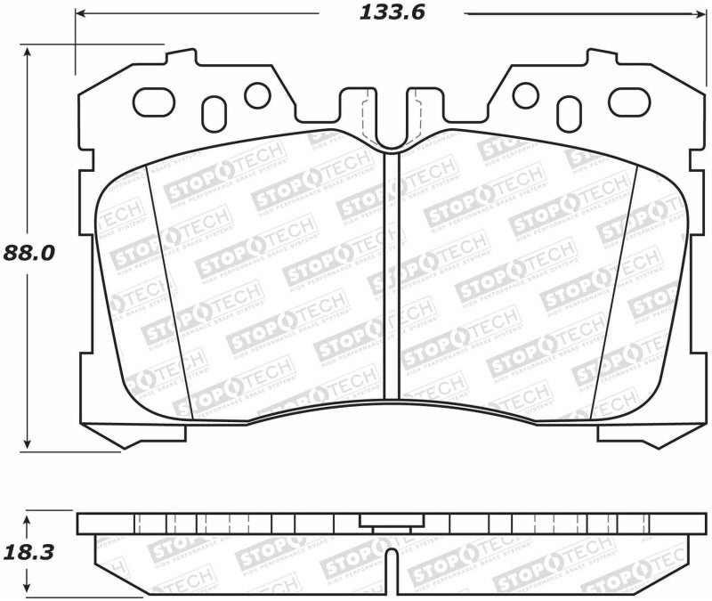 StopTech Premium Ceramic Brake Pads - 308.12820