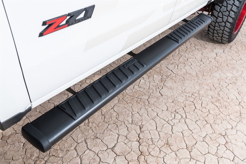 Dee Zee 6-Inch Oval Black Steel Nerf Bars for 1999-2023 Chevrolet, GMC, Dodge, Ford, Ram and Toyota full-size trucks, part DZ 16101