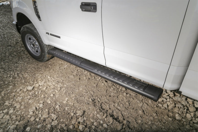 Dee Zee 6-Inch Oval Black Steel Nerf Bars for 1999-2023 Chevrolet, GMC, Dodge, Ford, Ram and Toyota full-size trucks, part DZ 16101