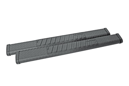 Dee Zee 6-Inch Oval Black-Tread Aluminum Nerf Bars, part DZ 16411