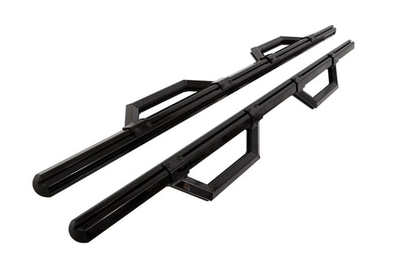 Dee Zee Hex Series Gloss Black Aluminum Side Steps for 1999-2023 Chevrolet, GMC, Dodge and Ford full-size trucks, part DZ 66311B