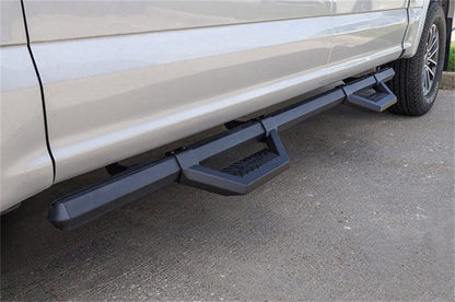 Dee Zee Hex Series Textured Black Aluminum Side Steps for 1999-2023 Chevrolet, GMC, Dodge and Ford full-size trucks, part DZ 66321CTB