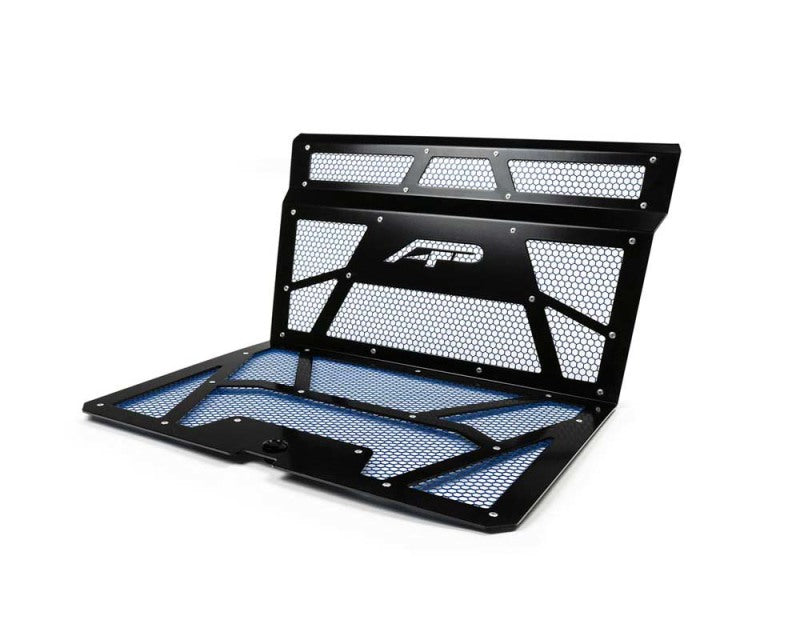 Agency Power AP-RZR-111-FGB-MBLU 14-18 Polaris RZR XP 1000 / XP Turbo Vented Engine Cover - Gloss Black / Mesh Blue