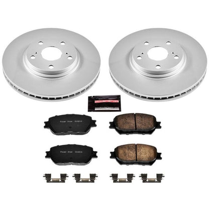 Power Stop 02-04 Toyota Camry Front Z17 Evolution Geomet Coated Brake Kit PowerStop