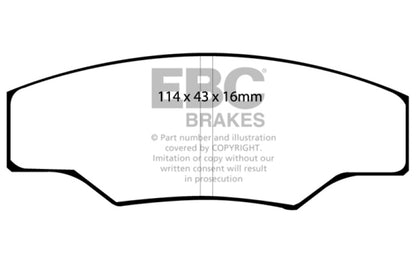 EBC YellowStuff Rear Brake Pads - DP4003R EBC