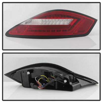 Spyder Porsche 987 Cayman 06-08 / Boxster 05-08 LED Tail Lights - Red Clear ALT-YD-P98705-LED-RC SPYDER