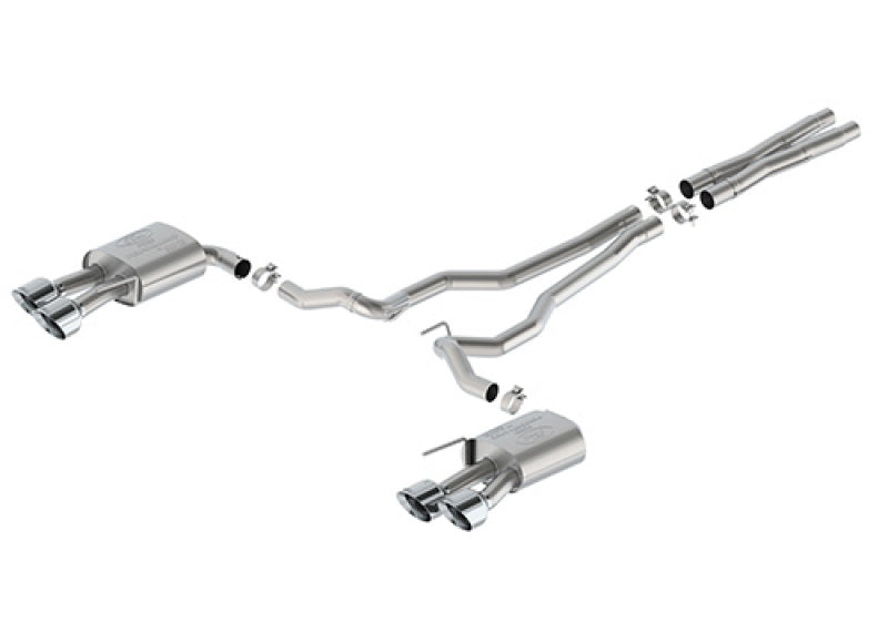 Ford Racing 2024 Mustang 5.0L Sport Non-Active Cat-Back Exhaust w/Valance - Chrome Tip Ford Racing