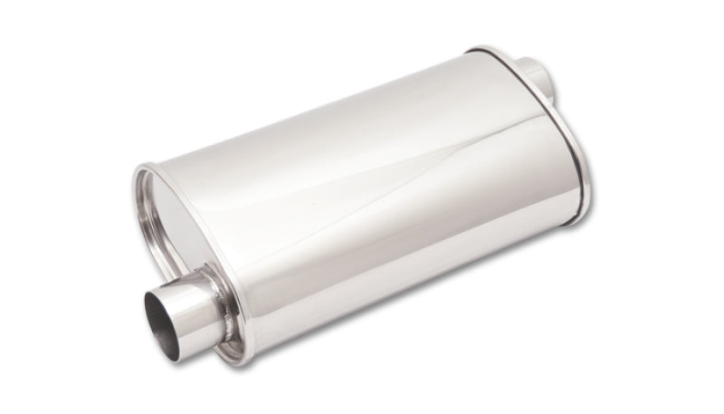 Vibrant StreetPower Oval Muffler 5in x 9in x 15in - 2.25in inlet/outlet (Offset-Offset Same Side) Vibrant