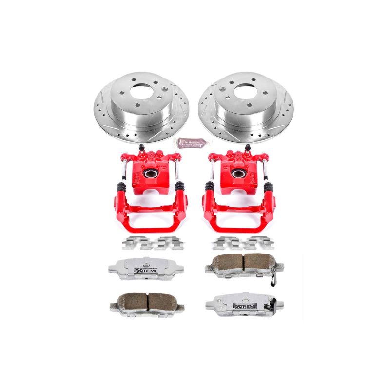 Power Stop 02-06 Nissan Altima Rear Z26 Street Warrior Brake Kit w/Calipers PowerStop