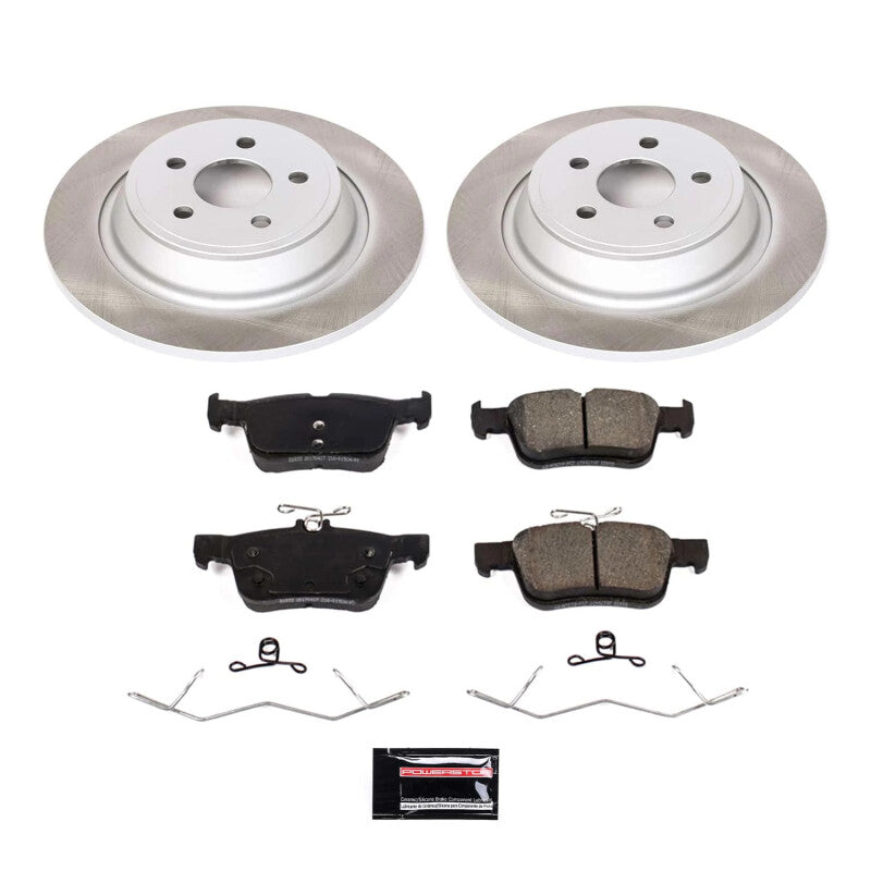 Power Stop 19-22 Lincoln Nautilus Rear Semi-Coated Rotor Kit PowerStop