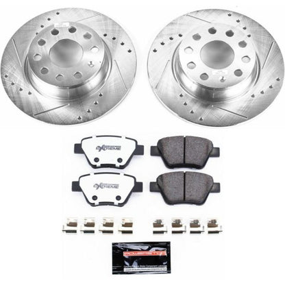 Power Stop 10-12 Audi A3 Rear Z26 Street Warrior Brake Kit PowerStop