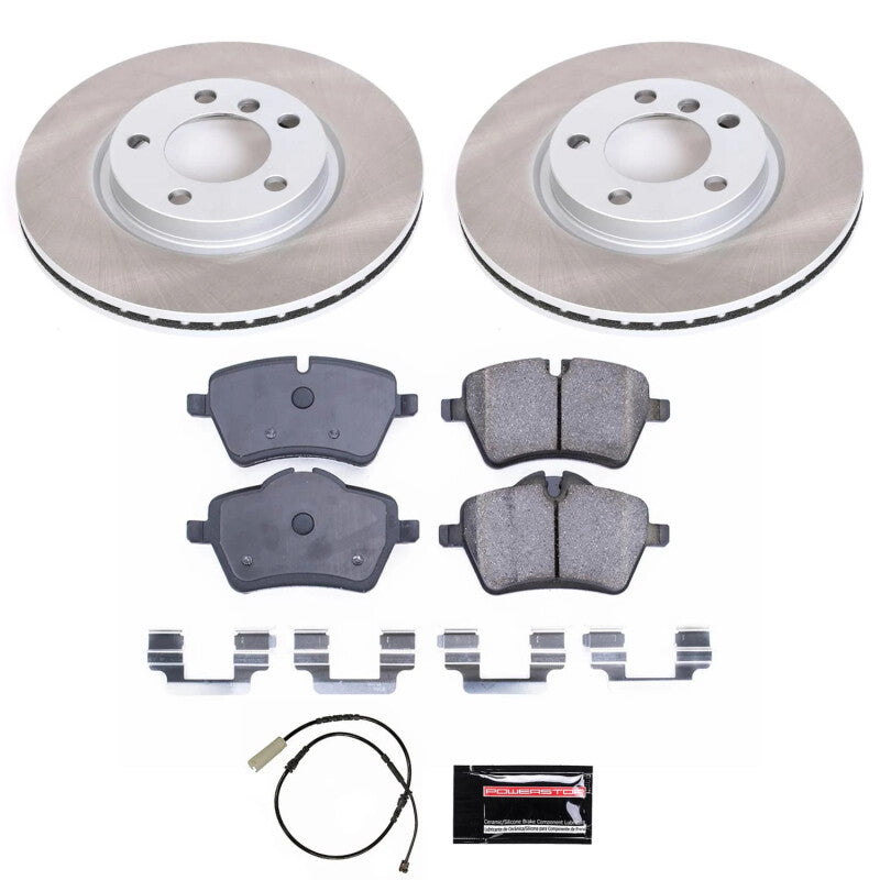 Power Stop 13-16 Mini Cooper Paceman Front Semi-Coated Rotor Kit PowerStop