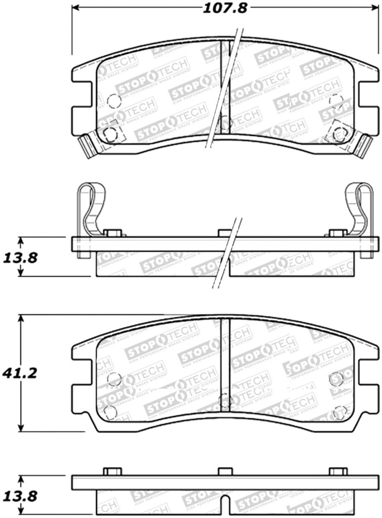 StopTech Street Disc Brake Pads - 305.07140