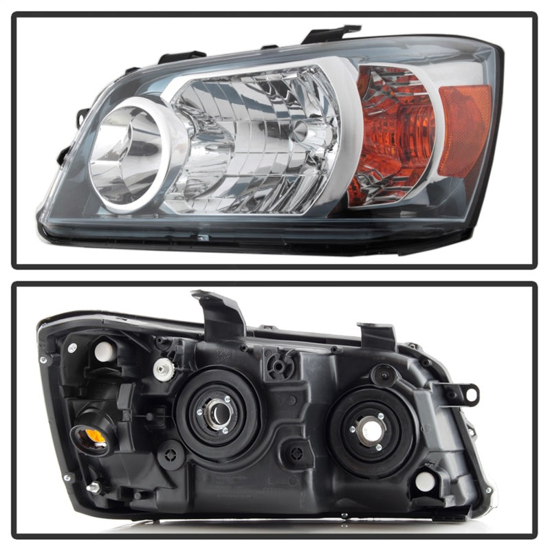 Xtune Toyota Highlander 04-06 (Non Hybrid Models) OEM Style Headlights Chrome HD-JH-THIGH04-AM-C SPYDER