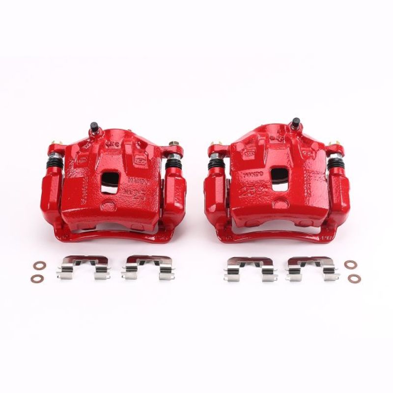 Power Stop 13-16 Hyundai Elantra Front Red Calipers w/Brackets - Pair PowerStop