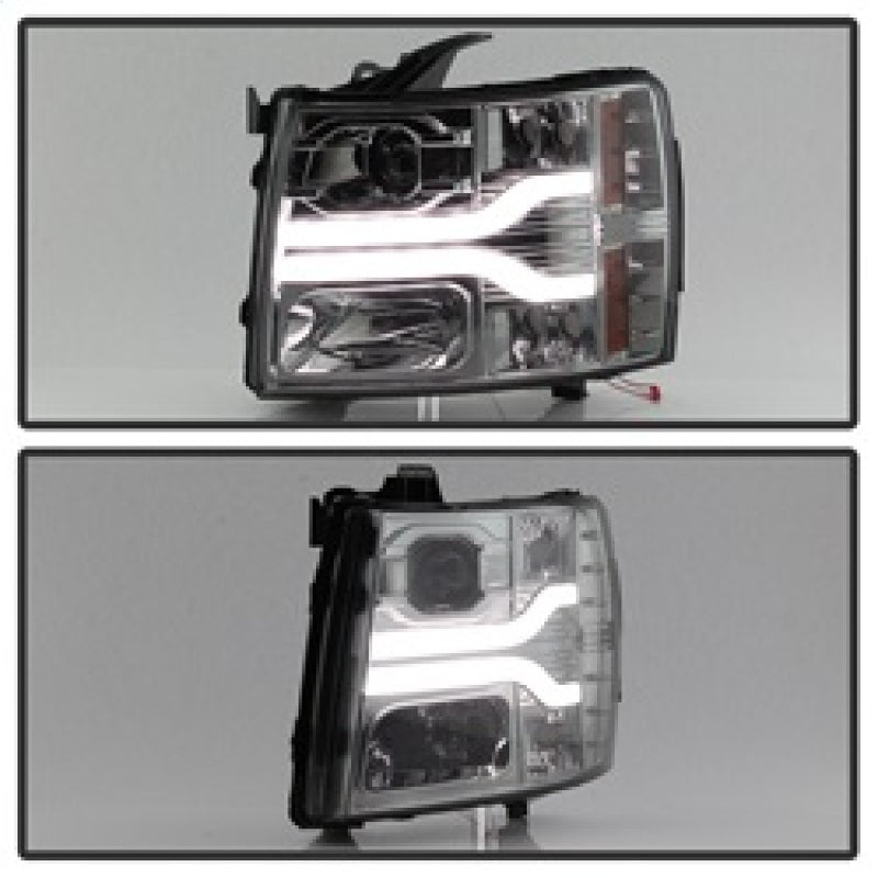 Spyder Chevy Silverado 1500 07-13 Version 3 Projector Headlights - Smoke PRO-YD-CS07V3-LBDRL-SM SPYDER