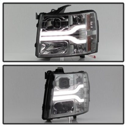 Spyder Chevy Silverado 1500 07-13 Version 3 Projector Headlights - Smoke PRO-YD-CS07V3-LBDRL-SM SPYDER