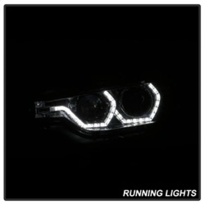 Spyder 12-14 BMW F30 3 Series 4DR Projector Headlights - LED DRL - Smoke (PRO-YD-BMWF3012-DRL-SM) SPYDER
