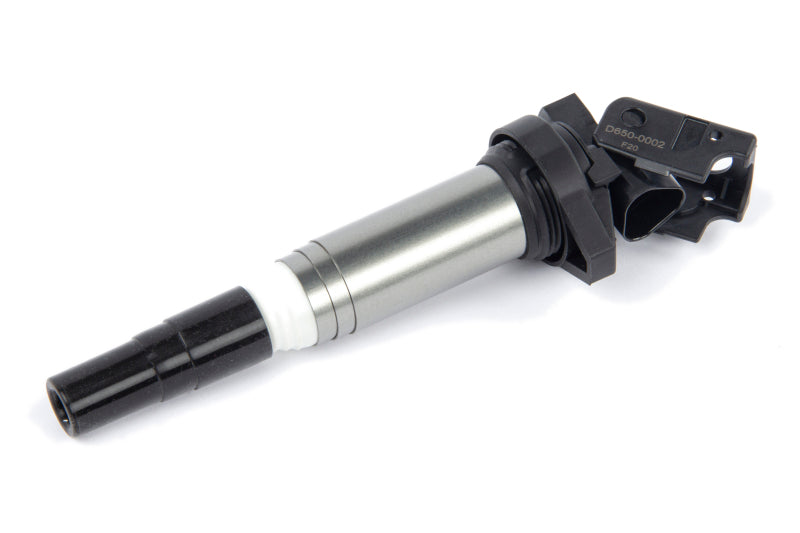 Dinan D650-0002 black N Series performance ignition coil for BMW and MINI engines with Dinan logo