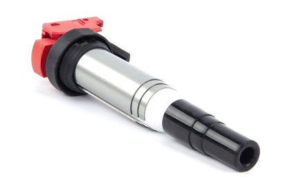 Dinan D650-0003 red N Series performance ignition coil for BMW and MINI engines with Dinan logo
