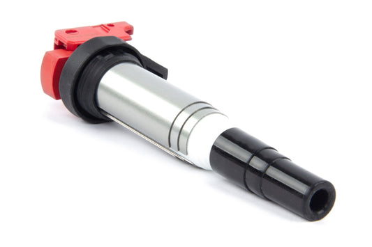 Dinan D650-0003 red N Series performance ignition coil for BMW and MINI engines with Dinan logo