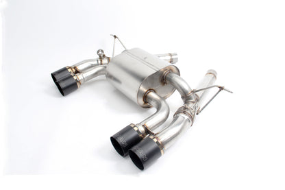 Dinan D660-0050-BLK Free Flow axle-back exhaust for BMW F80 M3 and F82 F83 M4 with quad black ceramic coated tips
