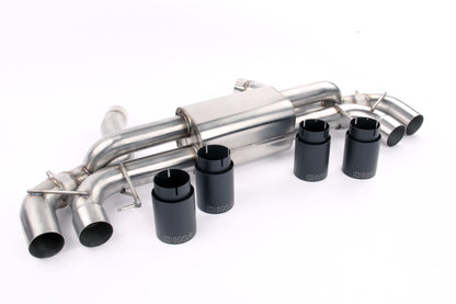 Dinan D660-0079-BLK Free Flow axle-back exhaust for 2018-2023 BMW F90 M5 with quad black ceramic coated tips