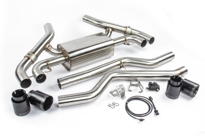 Dinan D660-0085-BLK Free Flow axle-back exhaust for BMW M340i and M440i with quad black ceramic coated tips