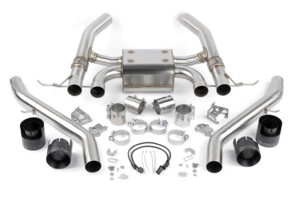 Dinan D660-0093-BLK valved axle-back exhaust for 2021-2027 BMW G80 M3 and G82 G83 M4 with quad black 4.5-inch tips