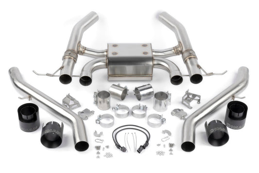 Dinan D660-0093-BLK valved axle-back exhaust for 2021-2027 BMW G80 M3 and G82 G83 M4 with quad black 4.5-inch tips