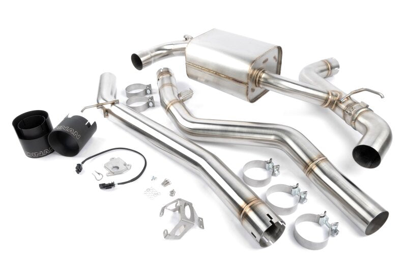 Dinan D660-0096-BLK valved cat-back exhaust for 2020-2026 Toyota GR Supra 3.0 with black ceramic coated dual tips
