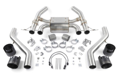 Dinan D660-0100-BLK valved axle-back exhaust for 2023-2026 BMW G87 M2 with quad black ceramic coated tips