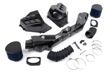 Dinan D760-0063 gloss carbon fiber cold air intake for BMW M2 M3 and M4 S58 models with semi-open dual airboxes