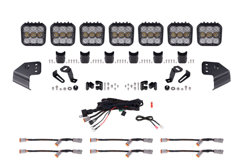 Diode Dynamics DD7232 SS5 Sport white combo windshield CrossLink lightbar kit for 2021-2025 Ford Bronco