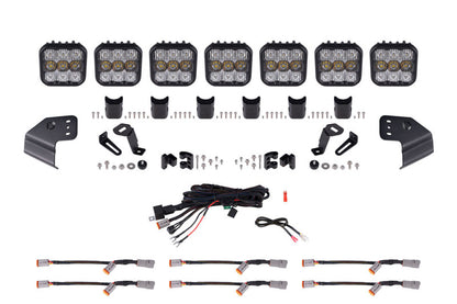 Diode Dynamics DD7232 SS5 Sport white combo windshield CrossLink lightbar kit for 2021-2025 Ford Bronco