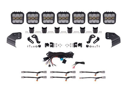 Diode Dynamics DD7264 SS5 Pro white combo CrossLink windshield lightbar kit for 2021 and newer Ford Bronco