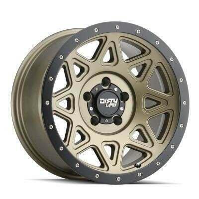 Dirty Life 9305 Theory 20x9 / 5x127 BP / 0mm Offset / 78.1mm Hub Matte Gold Wheel - Beadlock