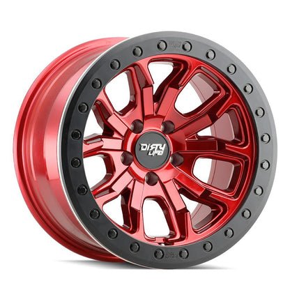 Dirty Life 9303 DT-1 17x9 / 5x139.7 BP / -12mm Offset / 108mm Hub Crimson Candy Red Wheel