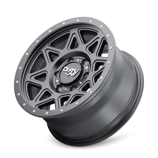 Dirty Life 9305 Theory 17x9/6x139.7 BP/-12mm Offset/106mm Hub Matte Gold Wheel - Beadlock