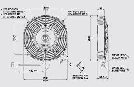 SPAL ELECTRIC FAN SPAL 13.00" Inch Electric Fan Puller Style Low Profile 1032 CFM 10 Straight Style blades SPAL