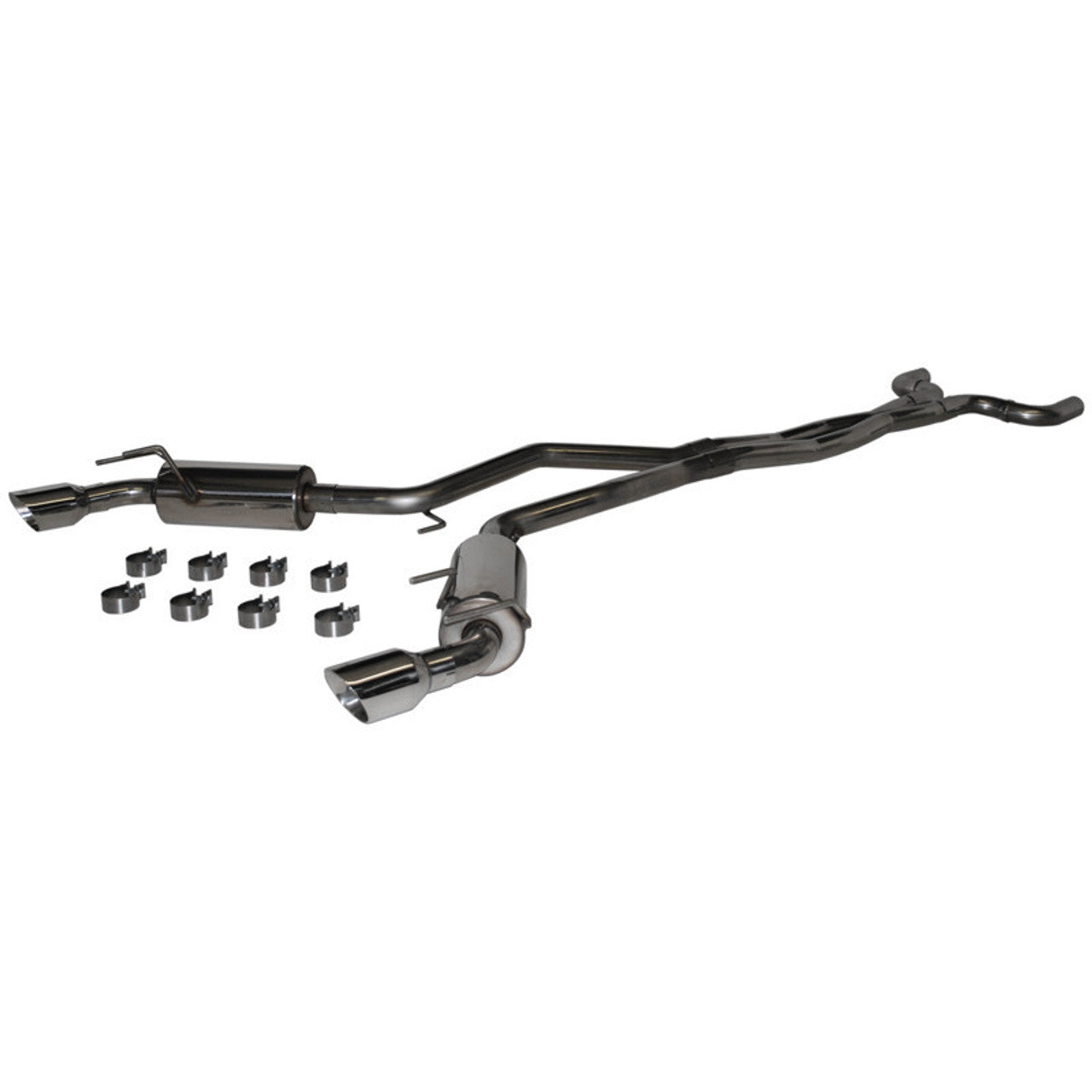 MBRP 2.5" Dual Cat Back, Round Tips, T409, Chevy Camaro, V6 3.6L 2010 - 2015 MBRP