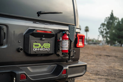 DV8 Offroad spare tire carrier reinforcement for 2018-2025 Jeep Wrangler JL with MOLLE panel