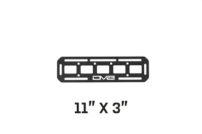 DV8 Offroad UNMP-02 universal MOLLE panel 11x3 inch steel mounting panel