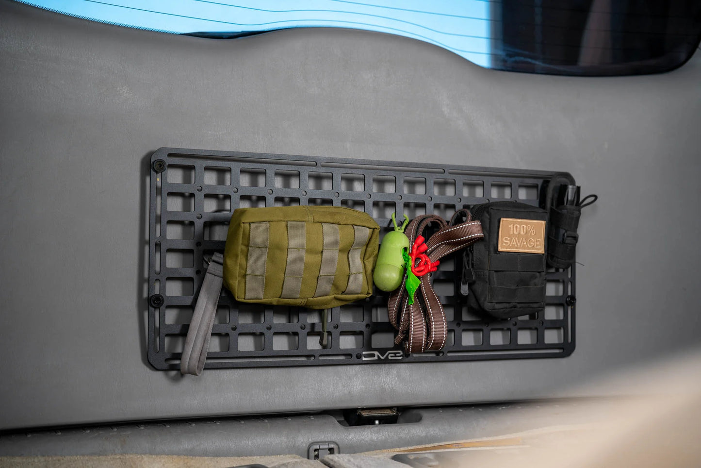 DV8 Offroad UNMP-05 universal MOLLE panel 27x12 inch steel mounting panel