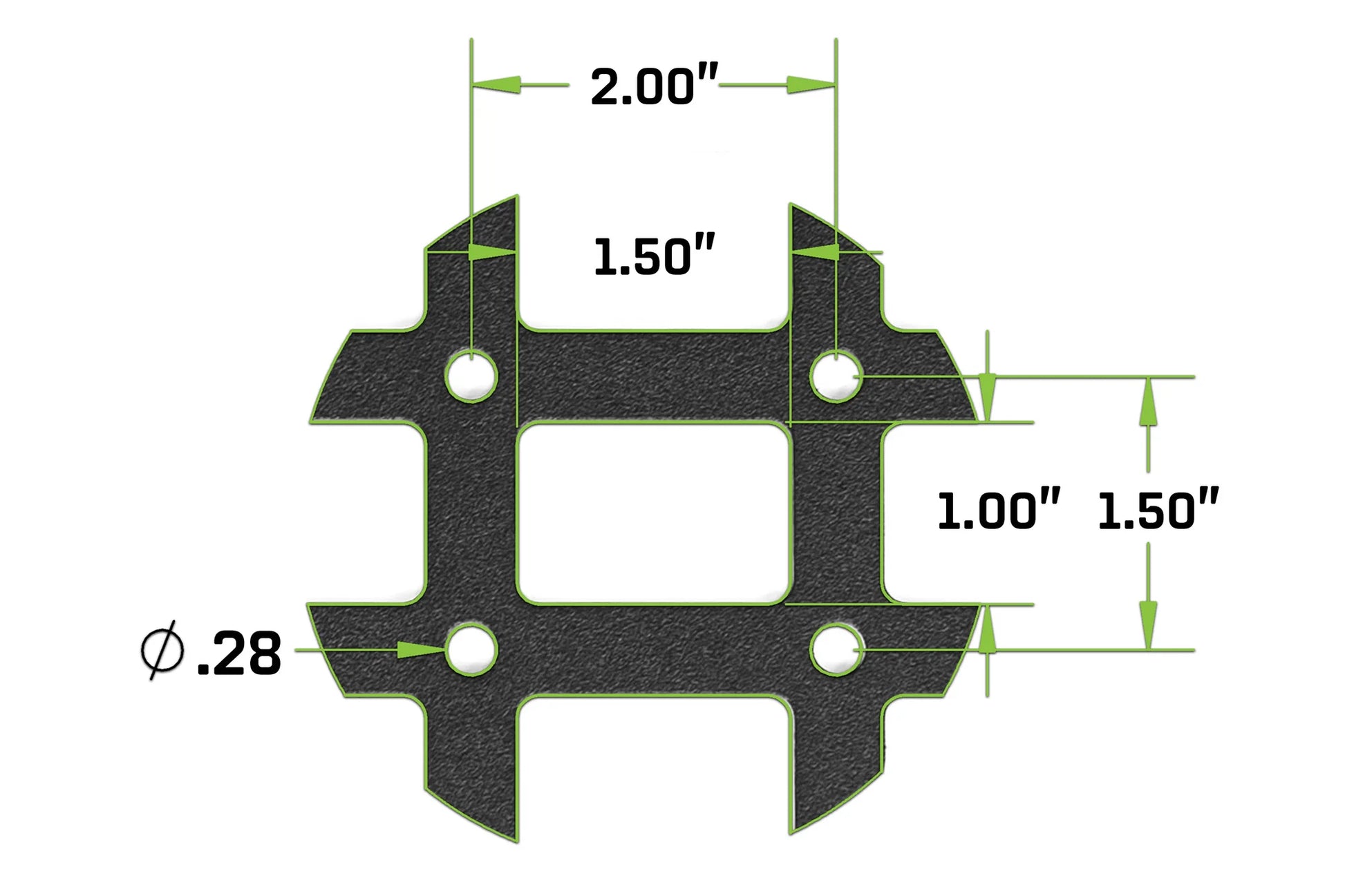 DV8 Offroad UNMP-06 universal MOLLE panel 23x15 inch steel mounting panel