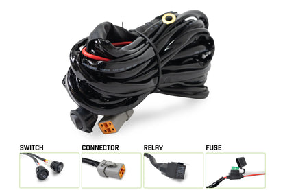 DV8 Offroad UNWH-05 40 amp DTP 4-pin halo light harness for DV8 halo accent lights