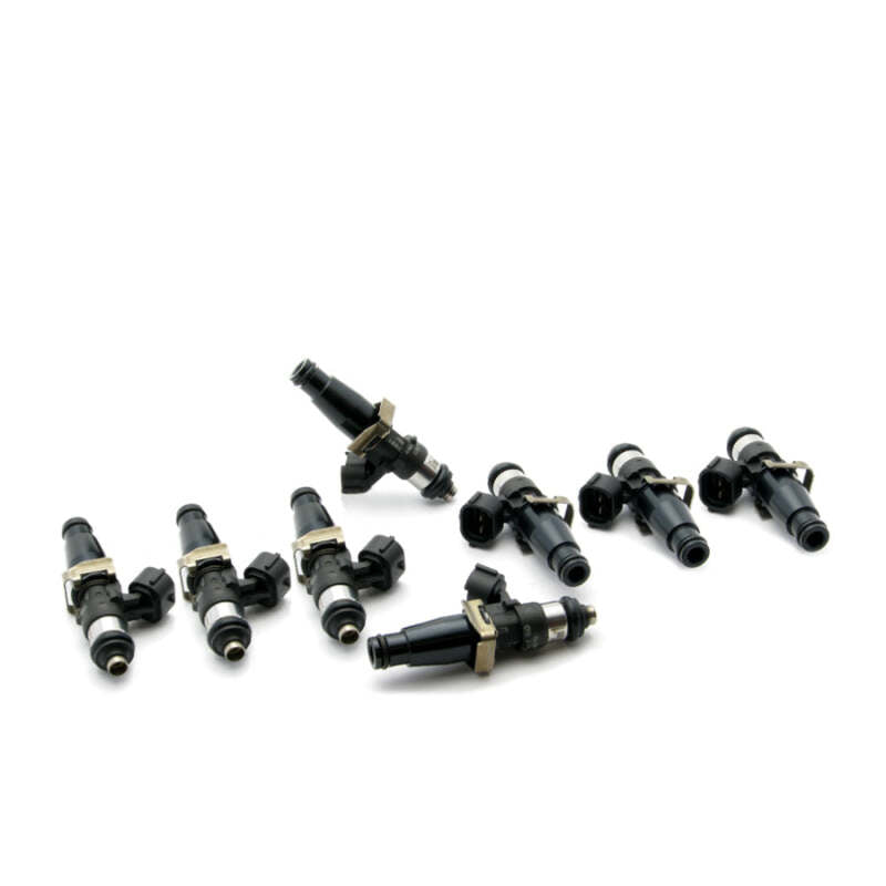DeatschWerks 2400cc Bosch EV14 universal matched set of 8 fuel injectors with 60mm length and 11mm O-ring size