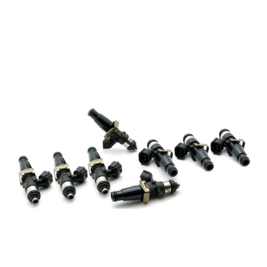 DeatschWerks 2400cc Bosch EV14 universal matched set of 8 fuel injectors with 60mm length and 11mm O-ring size