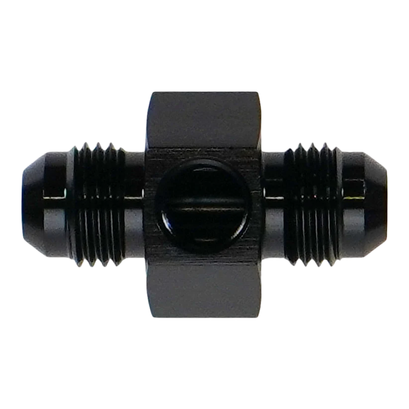 DeatschWerks 6AN Male Flare Gauge Adapter with 1/8" NPT Gauge Port - 6-02-0770-B